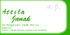attila janak business card